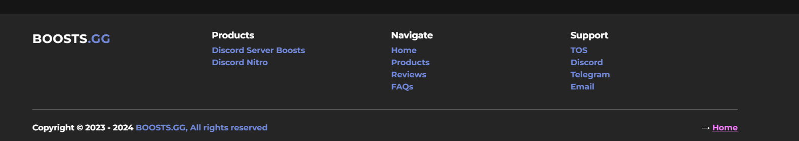 Footer Navigation
