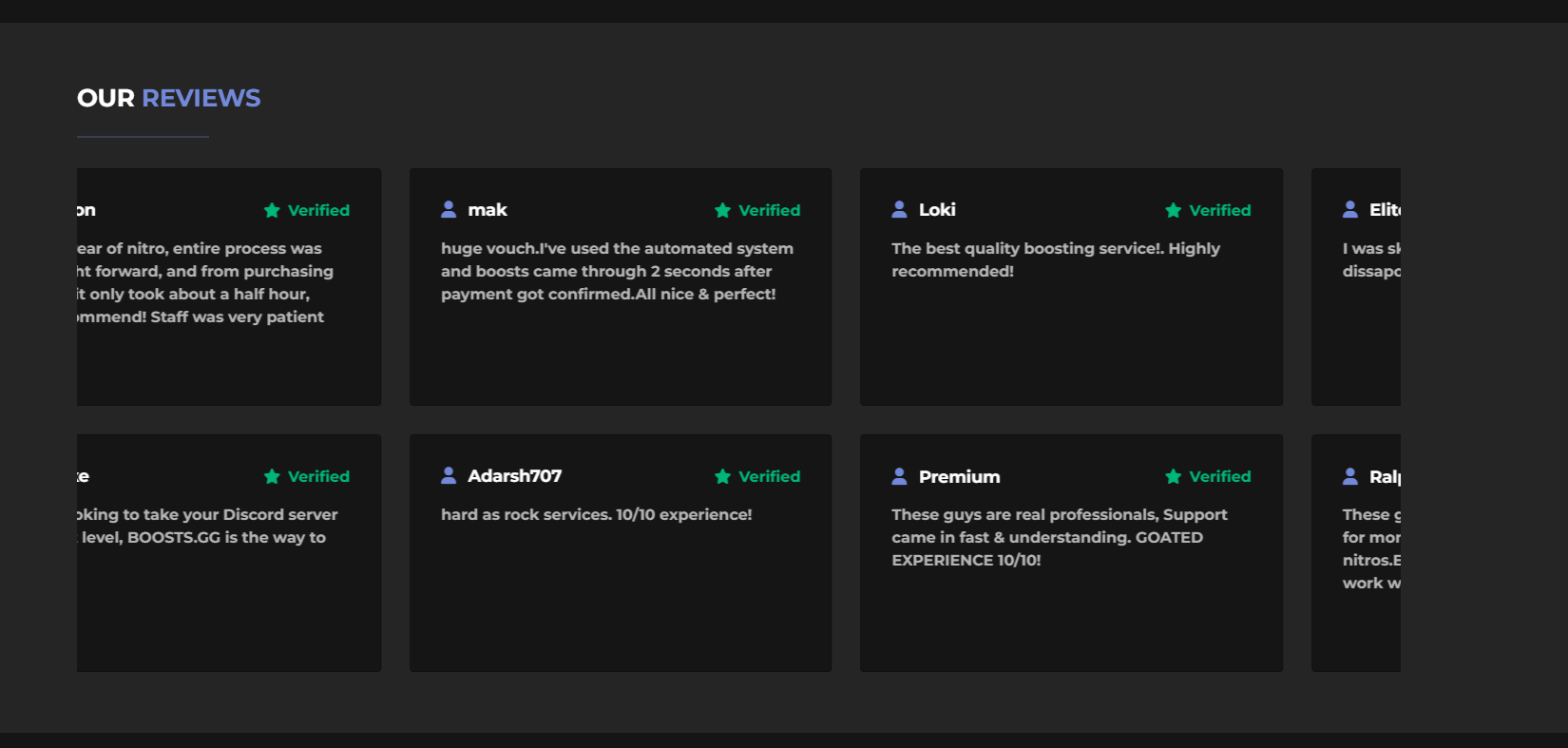 Customer Reviews Section